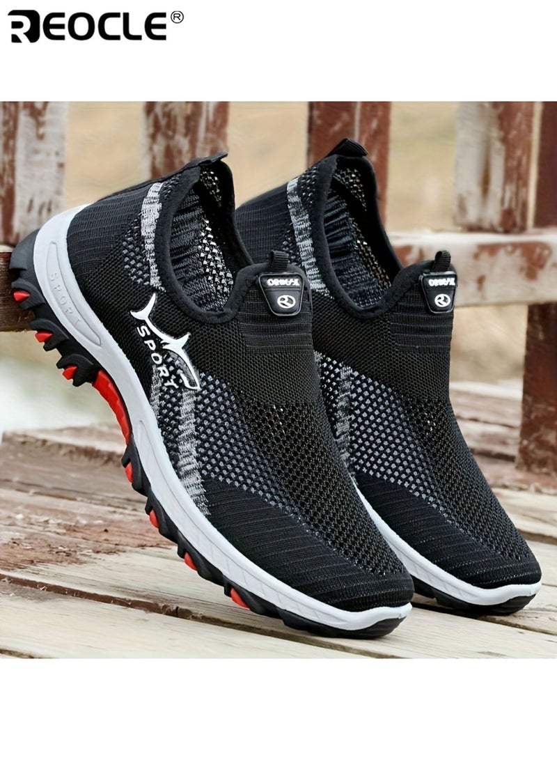 ريوكل حذاء رجالي خفيف الوزن قابل للتنفس حذاء كاجوال منخفض القمة مريح وقابل للتنفس حذاء رياضي مقاوم للانزلاق راحة طوال الموسم للصالة الرياضية المشي والملابس اليومية - Image 1