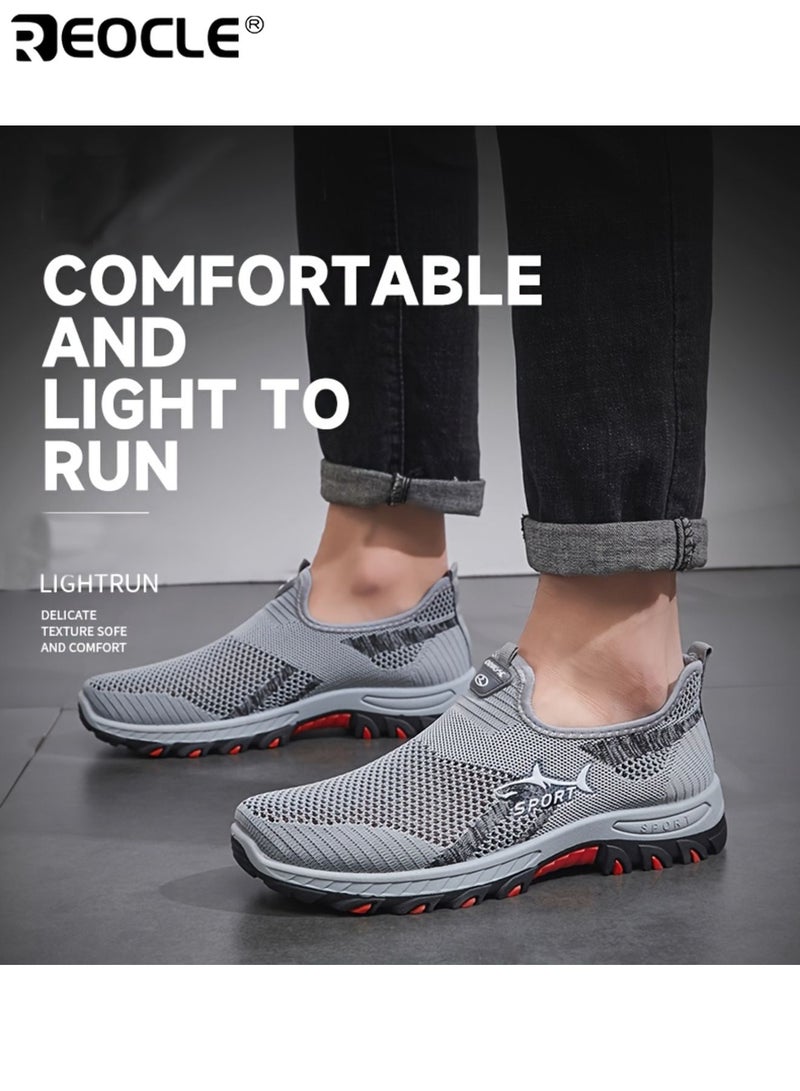 ريوكل حذاء رجالي خفيف الوزن قابل للتنفس حذاء كاجوال منخفض القمة مريح وقابل للتنفس حذاء رياضي مقاوم للانزلاق راحة طوال الموسم للصالة الرياضية المشي والملابس اليومية - Image 2
