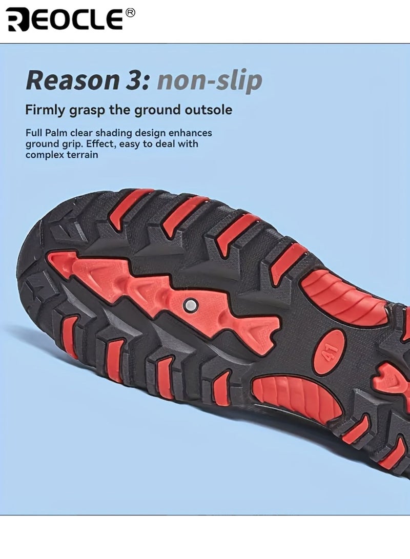 ريوكل حذاء رجالي خفيف الوزن قابل للتنفس حذاء كاجوال منخفض القمة مريح وقابل للتنفس حذاء رياضي مقاوم للانزلاق راحة طوال الموسم للصالة الرياضية المشي والملابس اليومية - Image 5