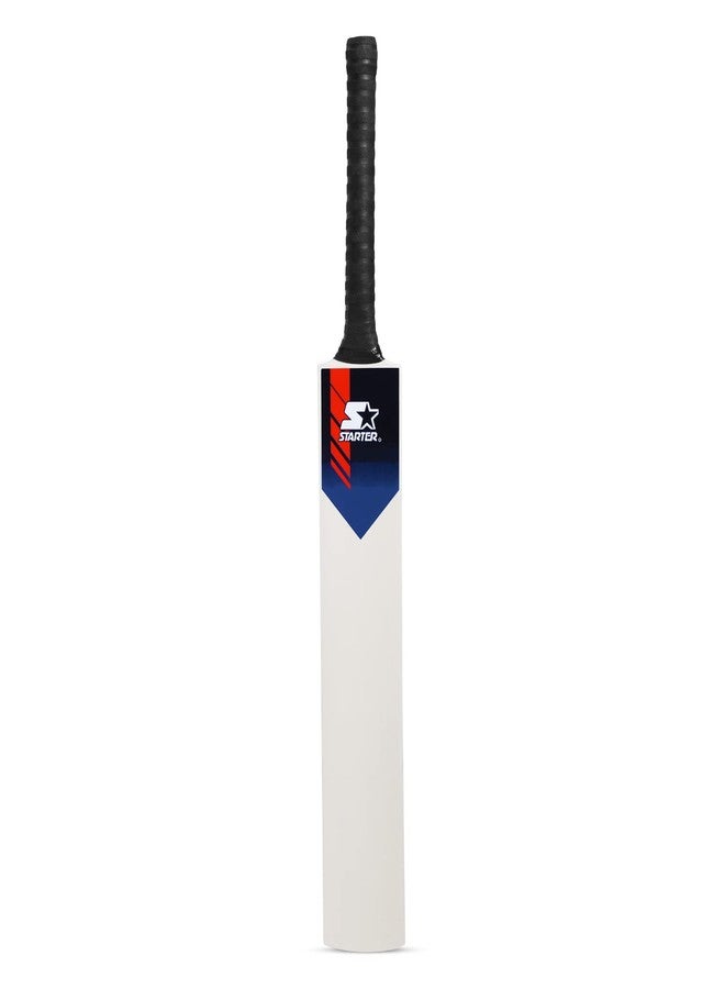 Starter Poplar Willow Cricket Bat with Poplar Wood Handle for Tennis Ball - 13+ Years Kids -Full Size - Red & Blue - Image 2
