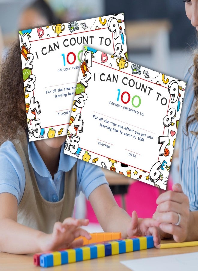 Lashicorn I Can Count to 100 Achievement Award 50pk 8.5x11” Certificate Math Worksheet Teacher End of Year Graduation Kindergarten 1st Grade - Image 5