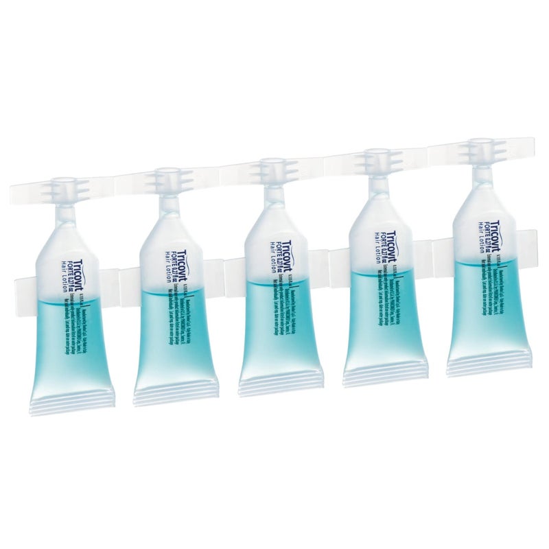 Tricovit Forte Hair Lotion - Hair Growth Serum With Androgen and DHT Blockers For Thinning Hair - Promotes Stronger, Thicker Hair For Men and Women - 5 Ampoules - Image 1