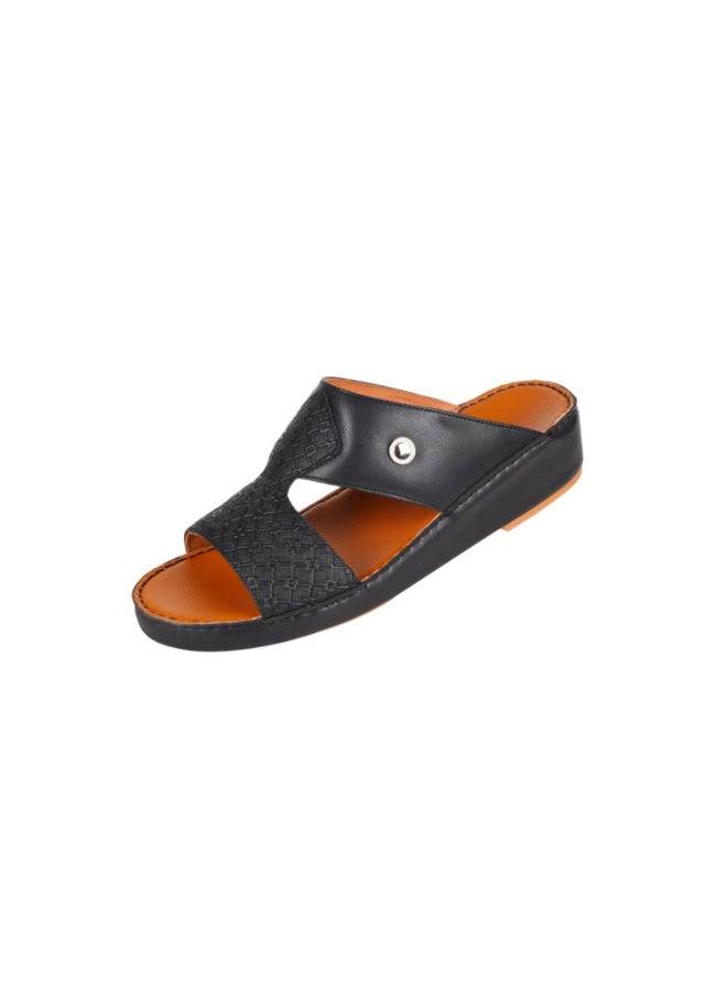barjeel uno 008-3742 Barjeel Uno Men Arabic Sandals BS 01 Black  - Image 1