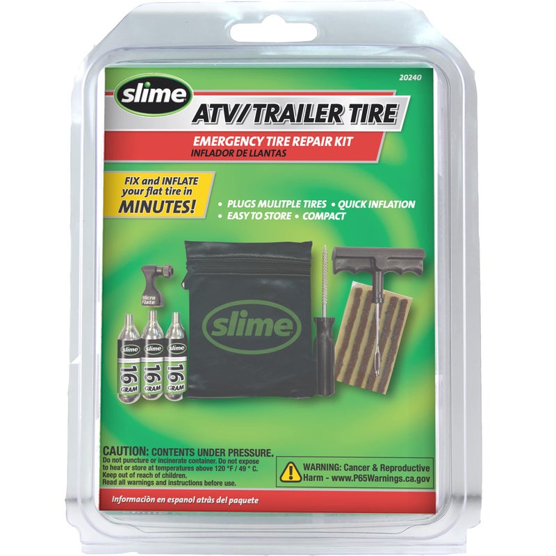 Slime 20240 Tire Repair and Inflation Kit, Tubeless Tires, Trailer & ATV Emergency Puncture Repair, Quick and Easy, Contains Mini Inflator - Image 5