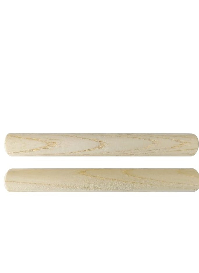 TIGER MUSIC CLA7-NT Natural Wooden Claves - 20cm Length Pair of Claves  - Image 1