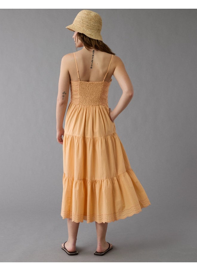 American Eagle AE Scalloped Tiered Midi Dress  - Image 2