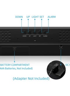 Flysocks Digital Alarm Clock, [Upgrade] Bedside Non Ticking Alarm Clocks with USB Cable, Snooze, Large LED Display, Adjustable Brightness - pzsku/Z85924ABCBF35C59B2AD4Z/45/_/1703092729/05f45c18-7286-4bda-93f0-e787f2a0a1b4