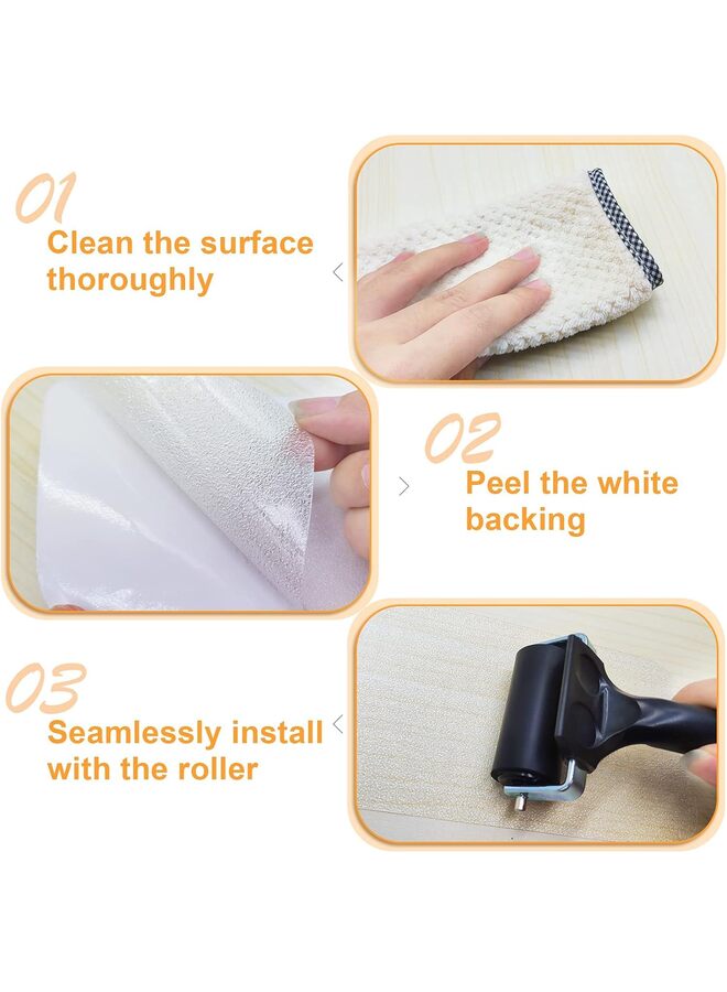 شريط قبضة، شريط مضاد للانزلاق شديد التحمل شفاف للاستخدام الخارجي/الداخلي 4 بوصات × 33 قدمًا، لفة/ملصقات غير قابلة للانزلاق سهلة القطع ومقاومة للماء لحوض الاستحمام وأرضية الدش وحمام السباحة والسلالم آمنة وغير قابلة للانزلاق ومريحة للاستخدام - Image 4