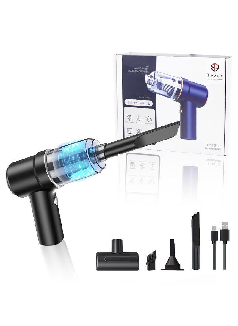 Toby's - Toby's VC_117 Multifunction Portable Mini Car Cordless Vacuum, 4500Pa Hand held vacuuming, Handheld Vacuum for Quick Cleaning, Dust Buster Cordless Rechargeable, for Car, Home and Office - Image 1
