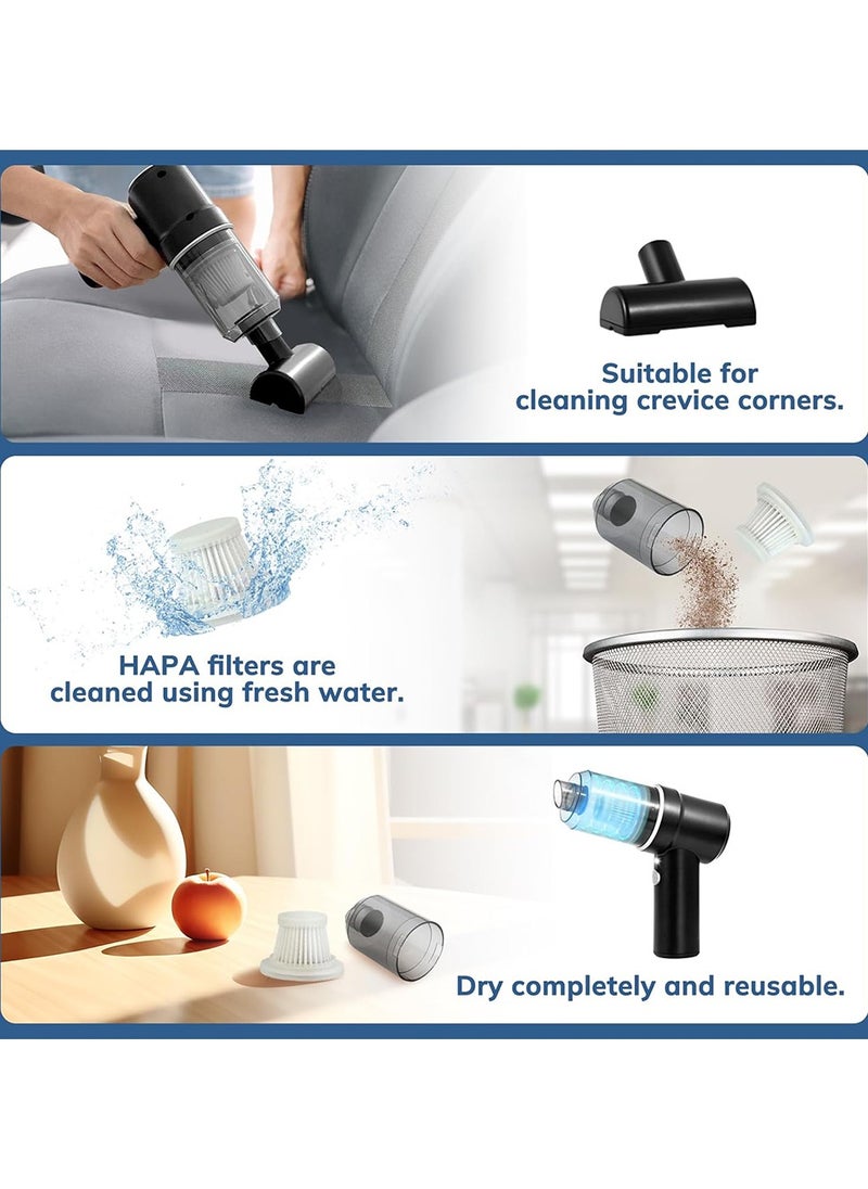 Toby's - Toby's VC_117 Multifunction Portable Mini Car Cordless Vacuum, 4500Pa Hand held vacuuming, Handheld Vacuum for Quick Cleaning, Dust Buster Cordless Rechargeable, for Car, Home and Office - Image 1