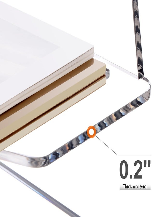 HeZone Enlarged Letter Paper Tray - Clear Acrylic Desk Organizers for Document Organization and File Storage - Stackable Office Accessories - 2 Pack (Large Tray V) - Image 5
