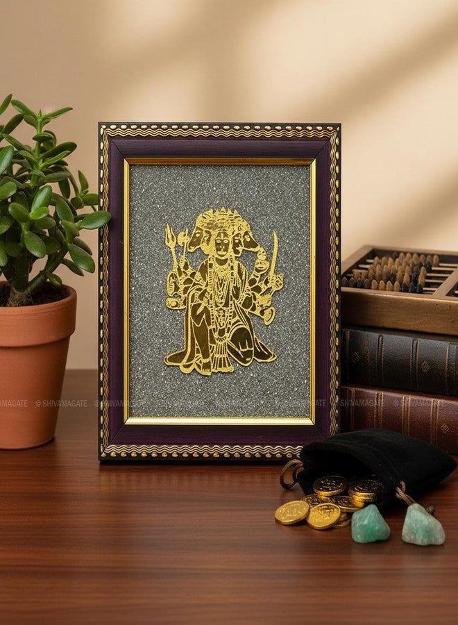 SHIVAMAGATE Panchmukhi Hanuman Pyrite Frame 7.5x7.5 Inch | Vastu Shastra Remedy for Office & Shop | Prosperity, Business Growth, Wealth Attraction & Positive Energy Wall Decor - Image 4