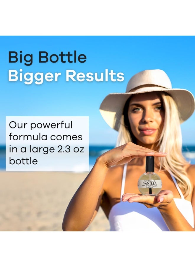 Ellie Chase Moisturizing Cuticle & Nail Care Oil 2.3 Fl Oz - Vanilla Scented – Infused with Jojoba Oil, Aloe, Vitamin E – Nail & Cuticle Hydration, Repair, Moisturizer, Strengthener, Growth - Image 4