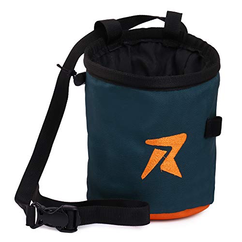 Rocksport Rock Climbing Chalk Bag with Belt and Zipper Pocket, Waterproof Nylon Designed for Both Indoor and Outdoor Climbing (Color May Vary) - Image 1
