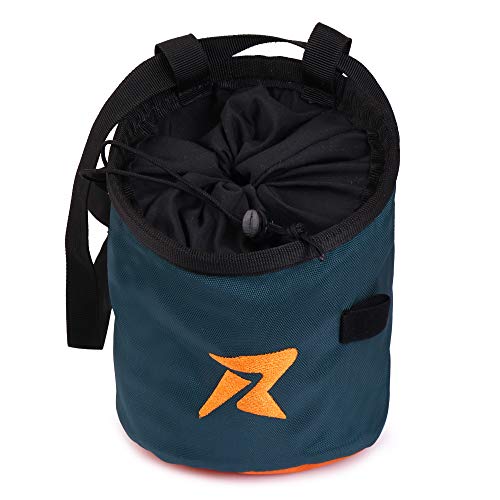 Rocksport Rock Climbing Chalk Bag with Belt and Zipper Pocket, Waterproof Nylon Designed for Both Indoor and Outdoor Climbing (Color May Vary) - Image 3