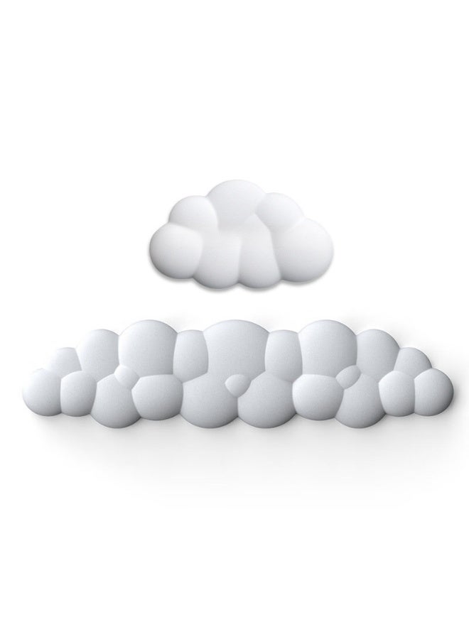 Keyboard Wrist Rest Set Cloud Wrist Rest for Keyboard and Mouse Pad Computer Elbow Pad Arm Rest Mouse Wrist Cushion - Image 1