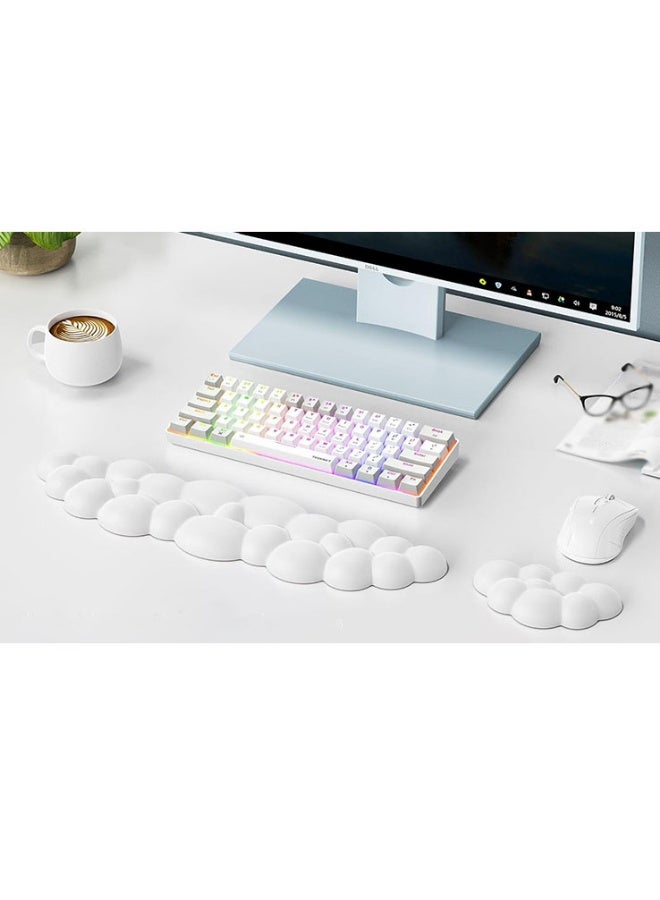 Keyboard Wrist Rest Set Cloud Wrist Rest for Keyboard and Mouse Pad Computer Elbow Pad Arm Rest Mouse Wrist Cushion - Image 3