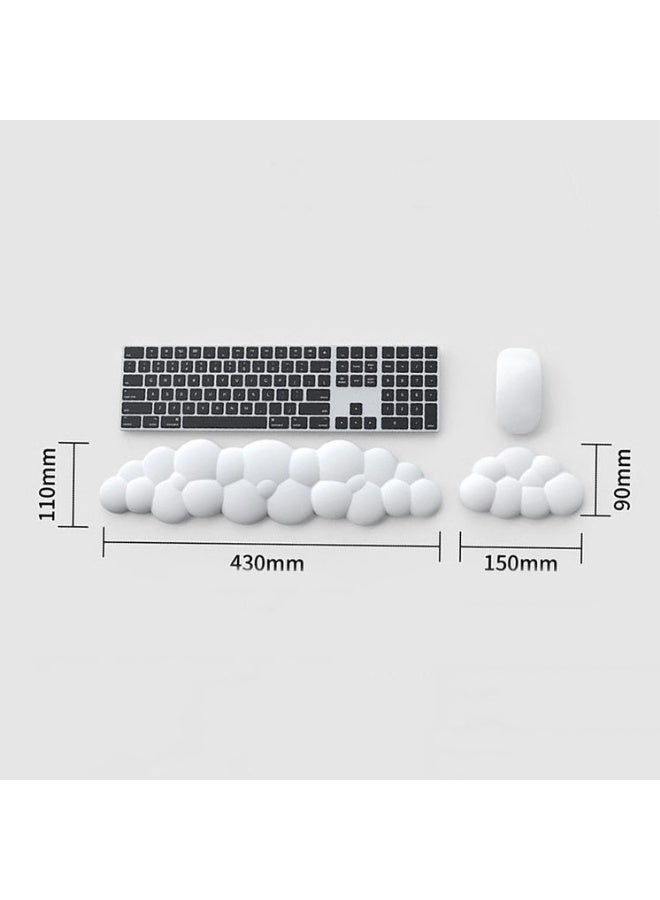 Keyboard Wrist Rest Set Cloud Wrist Rest for Keyboard and Mouse Pad Computer Elbow Pad Arm Rest Mouse Wrist Cushion - Image 2