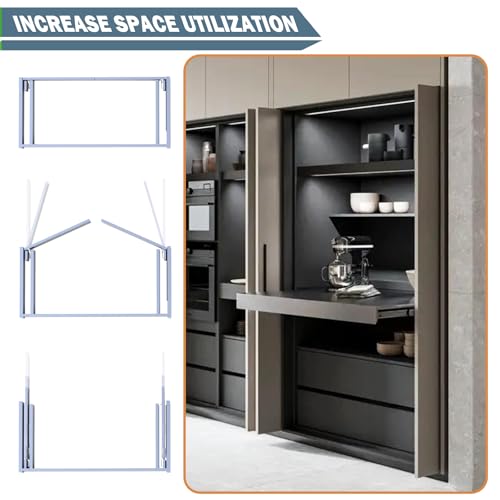 Dolenor Cabinet Pocket Door Slide System Kit 18",4PCS Inset Sliding Hardware for Hidden Cabinet Doors, 45lbs Capacity, Space Saving Pocket Door Hardware for Kitchen, Pantry, Closet - Image 5