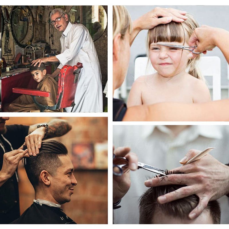 M'AYCREATE MAYCREATE® 10 Pcs Professional Hair Cutting Scissors For Men Hair Dressing Scissors Barber Kit with Hairdressing Scissor for Men Women Adult Kids Home Hair Cut Kit at Home - Image 4