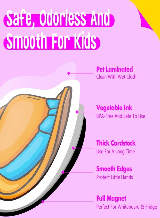 SpriteGru 50 PCS CVC Object Magnets, Magnetic Thickened CVC Fridge Magnets Adorable Educational Learning Toys for Preschooler, Kindergarteners, Kids 4+ - Image 3