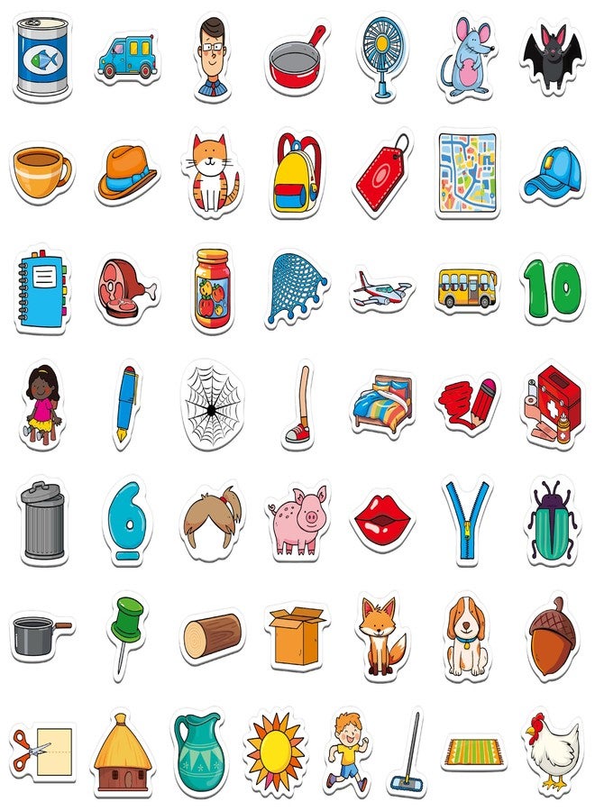 SpriteGru 50 PCS CVC Object Magnets, Magnetic Thickened CVC Fridge Magnets Adorable Educational Learning Toys for Preschooler, Kindergarteners, Kids 4+ - Image 1