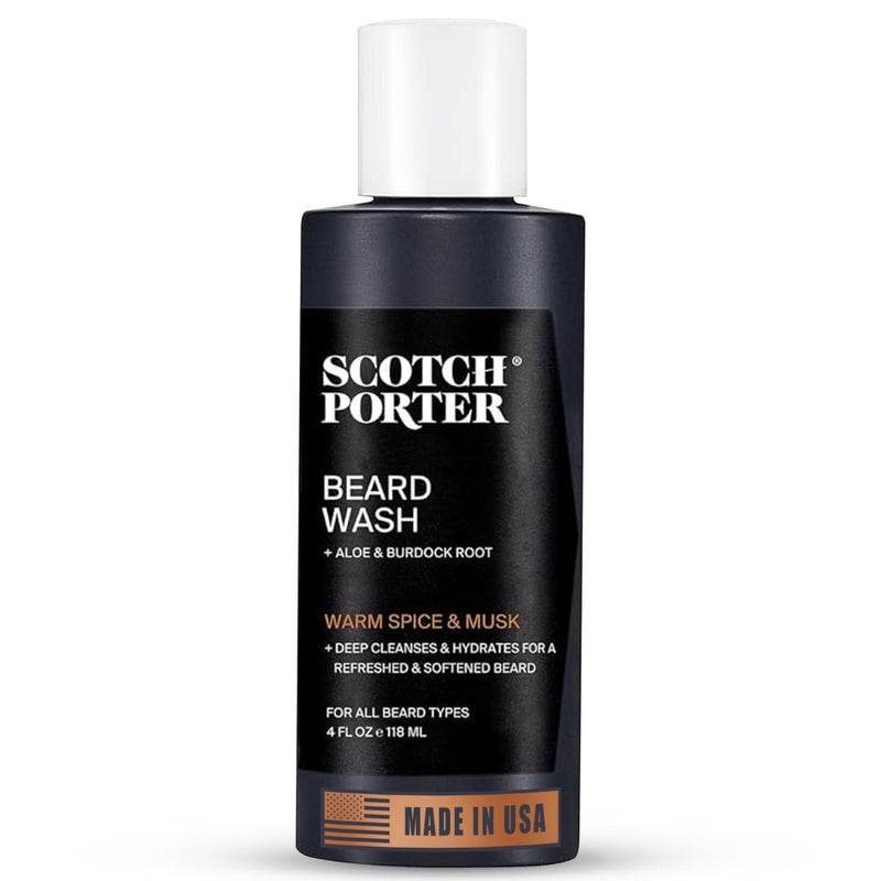 Scotch Porter Moisturizing Beard Wash â€“ Cleanse, Refresh, Hydrate & Soften Coarse, Dry Facial Hair while Protecting Skin for a Fuller-Looking Beard â€“ Original Scent, 8 oz. Bottle - Image 2
