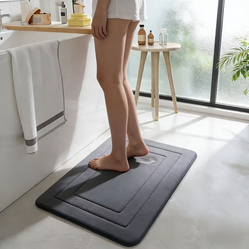 Bathroom Mat White 15.75x23.62 Inch Non Slip High Elastic Luxury Tub Mat Suitable for Small Medium Bathrooms Toilets - Image 2