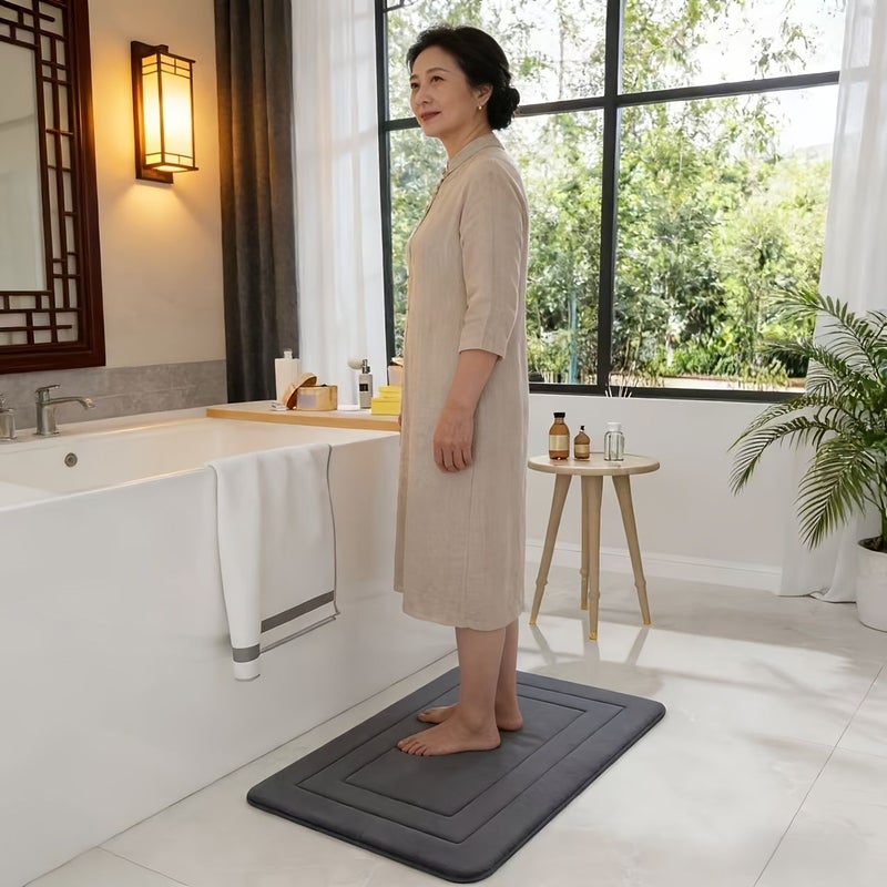 Bathroom Mat White 15.75x23.62 Inch Non Slip High Elastic Luxury Tub Mat Suitable for Small Medium Bathrooms Toilets - Image 4