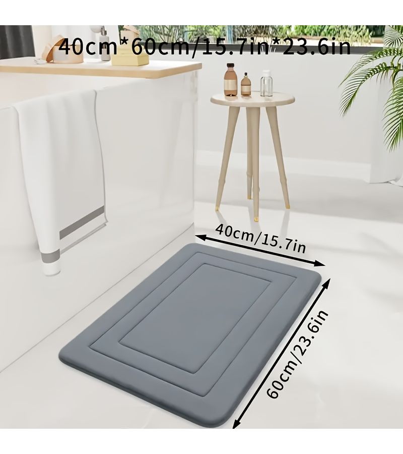 Bathroom Mat White 15.75x23.62 Inch Non Slip High Elastic Luxury Tub Mat Suitable for Small Medium Bathrooms Toilets - Image 3