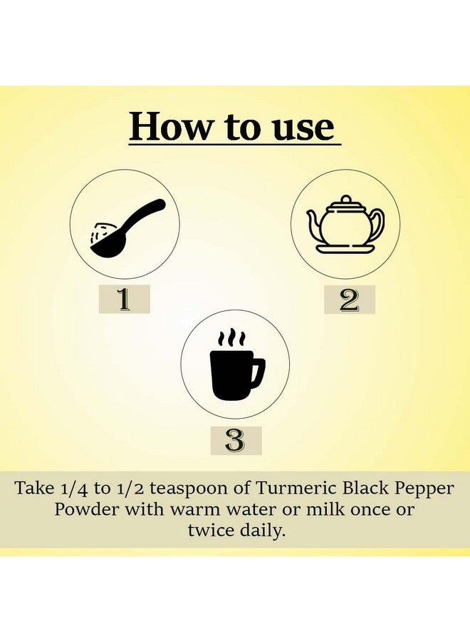 minature Turmeric Black Pepper Powder by mi Nature | Curcuma Longa with Piper nigrum |Pure & Natural| Free from Chemical Preservatives& Cruelty| Vegan, Gluten-Free, Non-GMO | 454 Gram, 1 lb (16.01 Oz) - Image 3