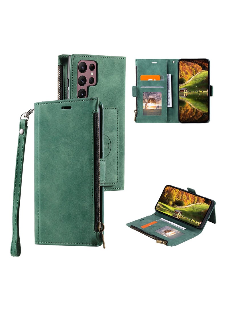 Suteni Flip Cover Card Slots Magnatic Leather Phone Case for Samsung - Image 3