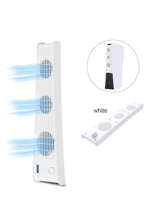 Cooling Fan for PS5, USB External Cooler 3 Fan Temperature Control Cooling Fans for Sony Playstation 5 Digital Edition Game Console