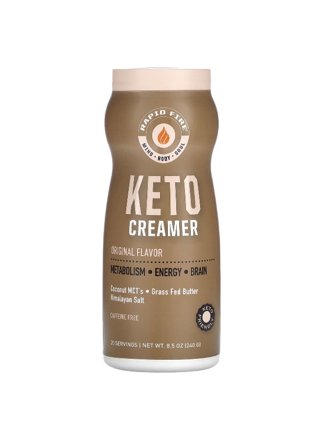 RAPIDFIRE, Keto Creamer, Original, Caffeine Free , 8.5 oz (240 g) (Packaging may vary) - Image 1