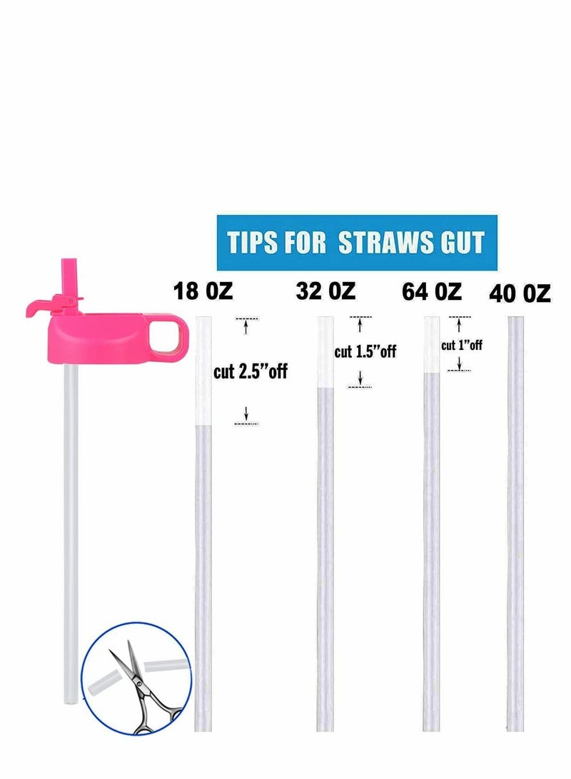 SYOSI Straw Lid Suitable For Hydro Flask,Straw Cap Wide-Mouth Water Bottle 18 32 40 Ounces (About 1.18 Liters) Wide Mouth, Top Replacement (With 2 Straws And 1 Brush) - Image 4