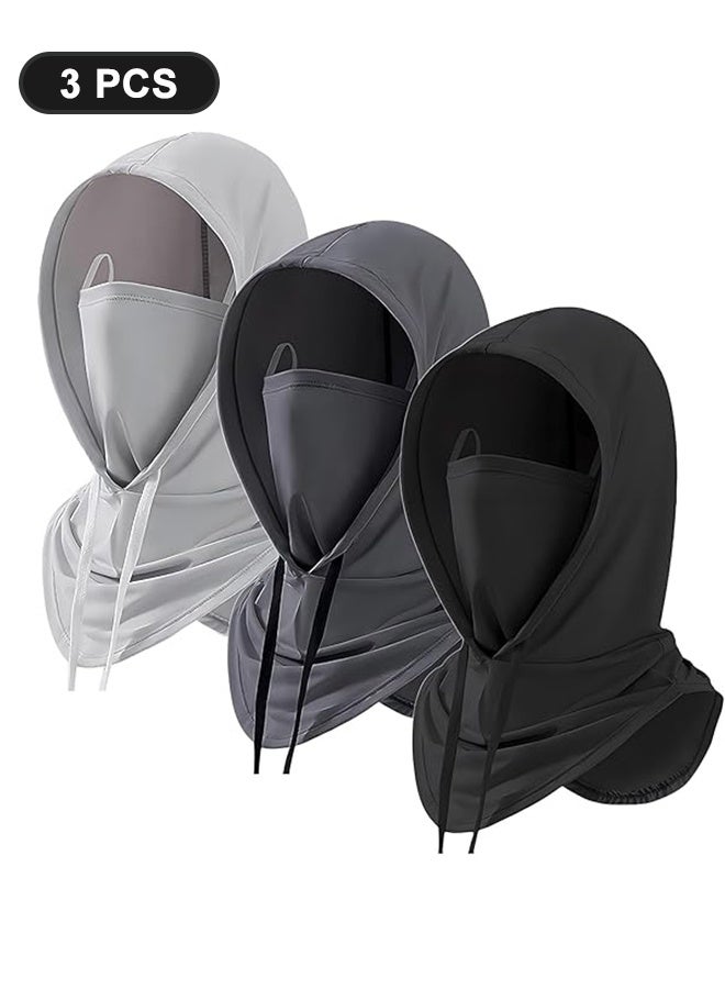 Ant 3 PCS Balaclava Sun UV Protection Hood Breathable Full Head Mask Face Cover for Men Women Motorcycle Cycling, Fishing, hiking, running Outdoor - Image 1