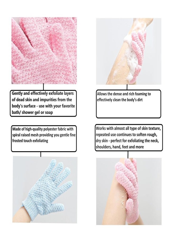 HOMENITY هومينيتي® - قفازات استحمام مقشرة، قفازات استحمام، قفاز تقشير للاستحمام، ليفة استحمام، إسفنجة للعناية بالبشرة، مزيل الجلد الميت - Image 2