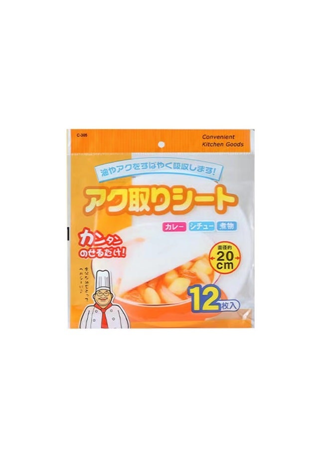 Oil-absorbing Paper For Soup Disposable Kitchen Food Special Adsorption Grease To Remove Floating Foam And Absorb Floating Oil In Stock Wholesale-Specifications:Old Japanese 1 Pack 12 Pieces (cross-border Special Order Domestic Do Not Order)  - Image 1
