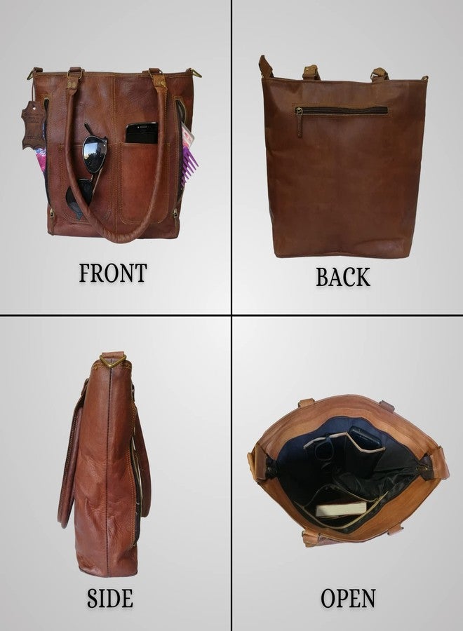 Madosh Women’s Genuine Leather Tote Bag - Vintage Shoulder Purse, Crossbody Handbag for Shopping & Everyday Use - Image 2