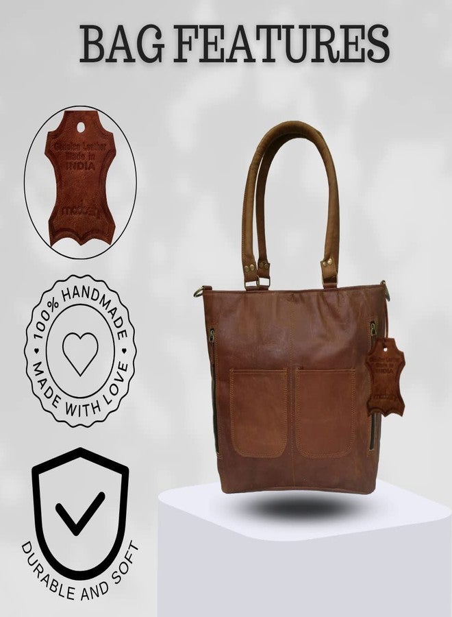 Madosh Women’s Genuine Leather Tote Bag - Vintage Shoulder Purse, Crossbody Handbag for Shopping & Everyday Use - Image 5