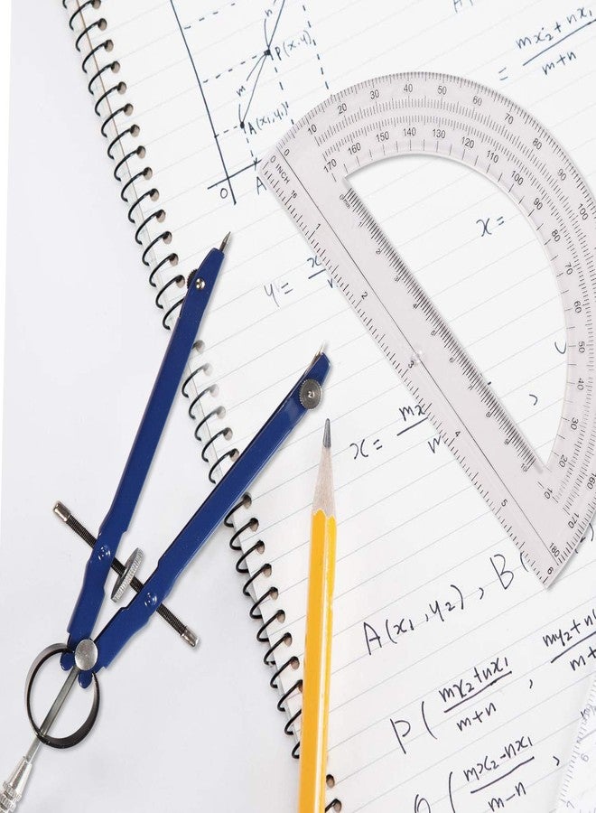 KABUDA Professional Precision Compass Set, Metal Spring Bow Compass with Protractor, Lock, Pencil Leads & Screw Replacements, for Geometry, Math, Drafting, Drawing & Measuring, School & Office Supplies - Image 5