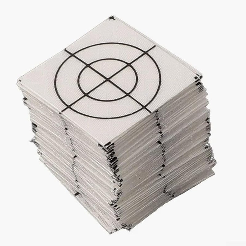 50 Pcs Silver Reflective Targets 2x2cm to 6x6cm for Total Station Surveying Measurement - Image 5