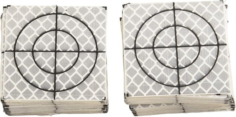 50 Pcs Silver Reflective Targets 2x2cm to 6x6cm for Total Station Surveying Measurement - Image 1