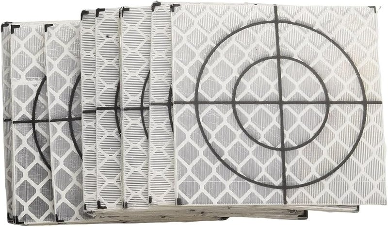 50 Pcs Silver Reflective Targets 2x2cm to 6x6cm for Total Station Surveying Measurement - Image 3