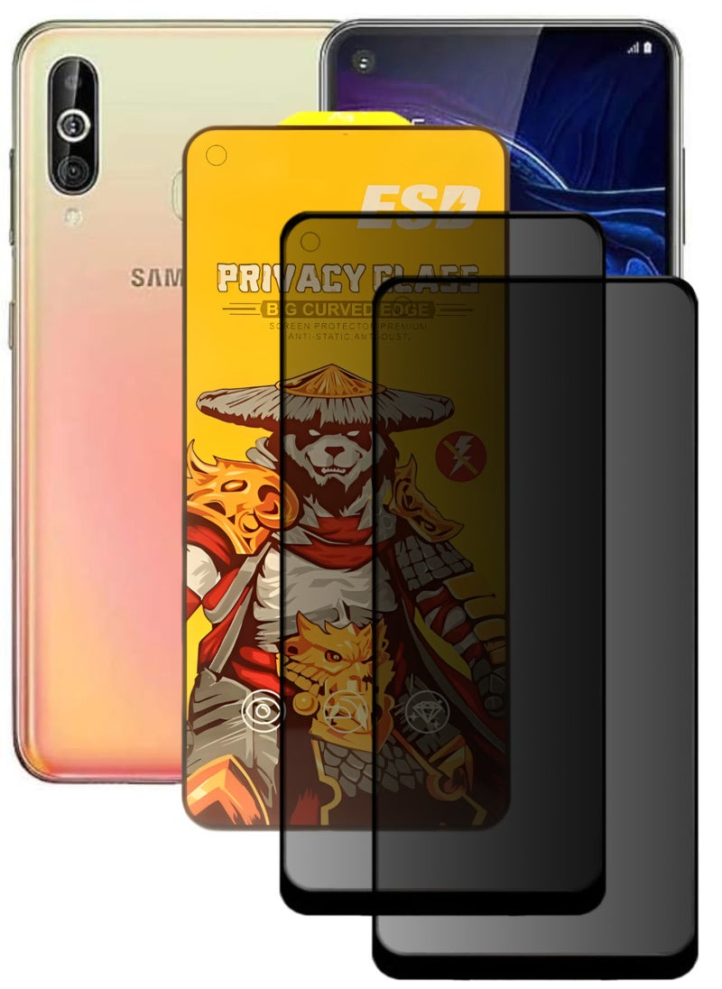 ESD 2 Pieces Tempered Dustproof Privacy Glass Screen Protector Compatible For Samsung Galaxy A60 - Image 1