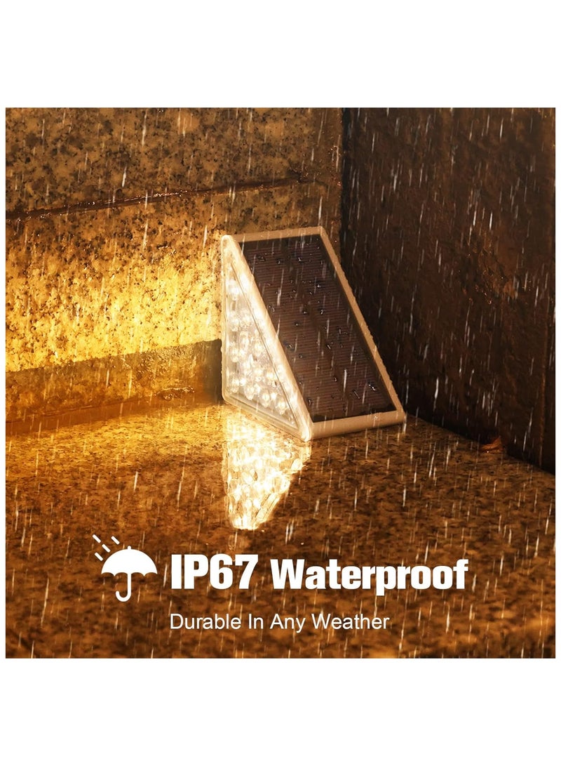 NANAO Solar Stair Lights, Solar Step Lights Outdoor Waterproof IP67, LED Outdoor Step Lights, Solar Outdoor Lights Decor for Garden Stair, Deck, Front Step, Front Porch and Patio (Warm White) - Image 4