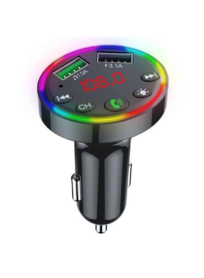 بيوينتي F9 Car MP3 Modulator Player Wireless Hands-free Audio Receiver Dual USB Fast Charger FM Transmitter Car Kit - Image 1