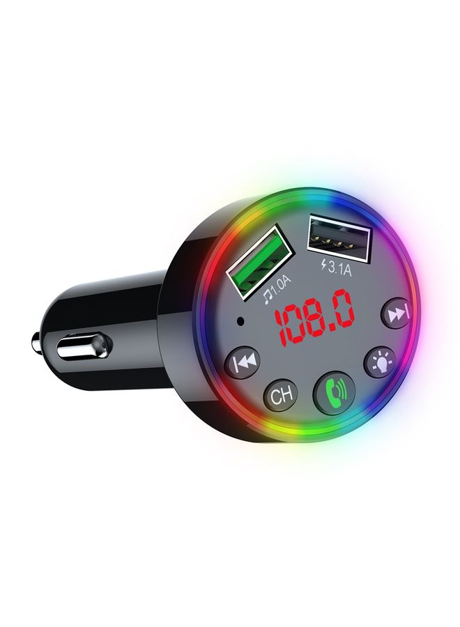 بيوينتي F9 Car MP3 Modulator Player Wireless Hands-free Audio Receiver Dual USB Fast Charger FM Transmitter Car Kit - Image 2