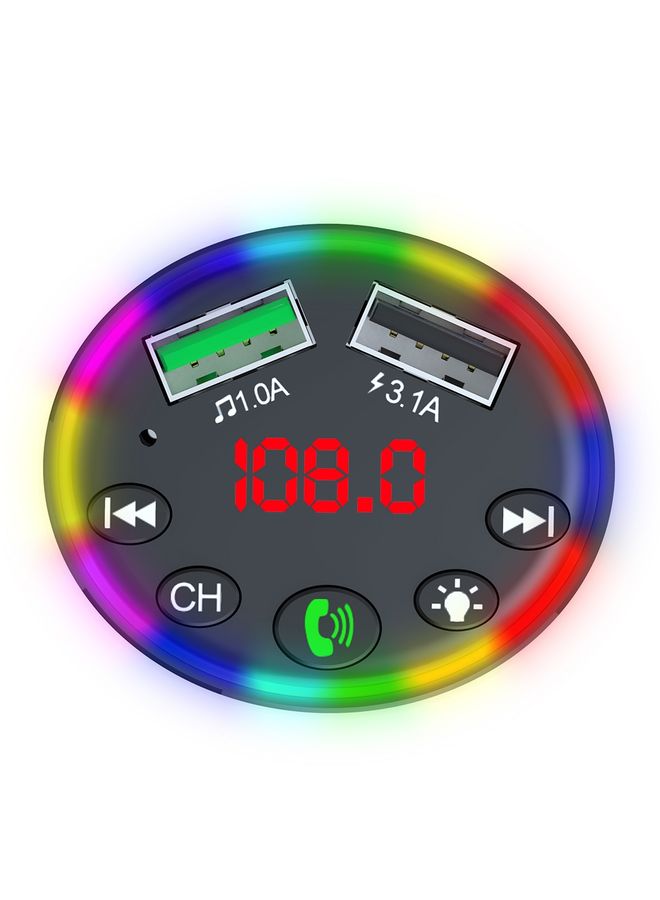 بيوينتي F9 Car MP3 Modulator Player Wireless Hands-free Audio Receiver Dual USB Fast Charger FM Transmitter Car Kit - Image 3