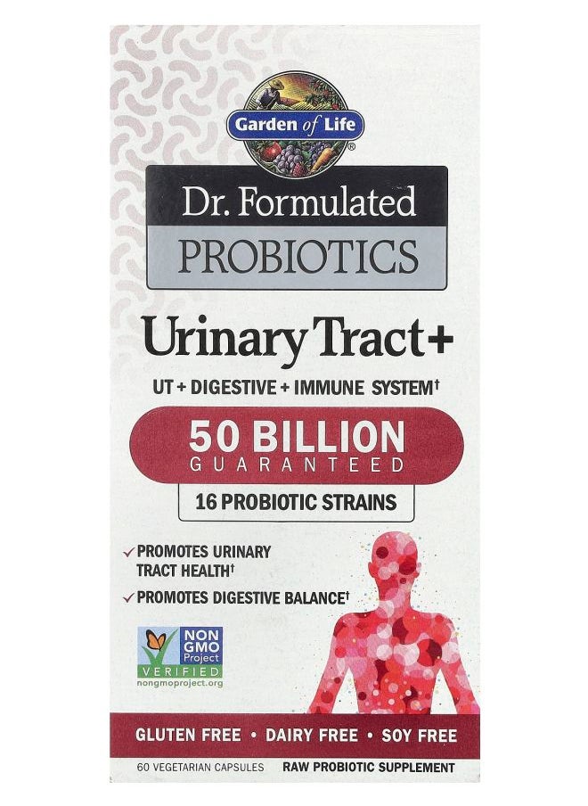 Garden of Life Dr. Formulated Probiotics Urinary Tract+ 50 Billion 60 Vegetarian Capsules 